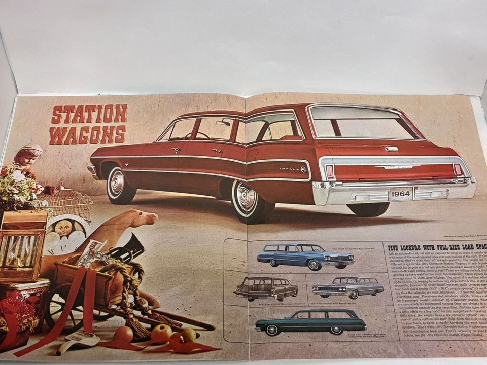 Chevrolet Impala Bel Air Biscayne 1964 16 páginas catálogo de folletos de autos antiguos Foto 3 de 4