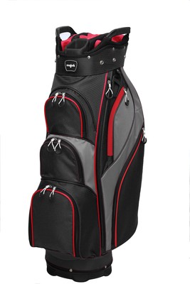 Premium Men's Black Red Charcoal Golf Bag 9.5 inch 14-Way Friendly Separator ...