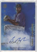 2021 Bowman Inception Blue Foil 70/99 Chris McMahon #PA-CMN Auto v1x