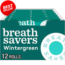 Wintergreen Sugar Free Breath Mints Rolls 0.75oz 24 Count Fresh Candy - US