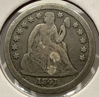 1841 Seated Liberty Dime Silver 10C Coin - F Detail