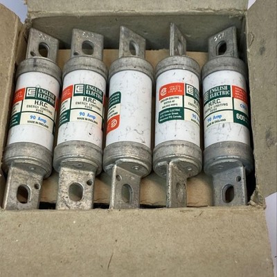English Electric C90J HRC Energy Limiting Fuses 600V 90A Lot of 10