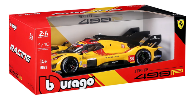 Bburago 18-16308 Ferrari 499P 24H LMH Hypercar 2025 Nr. 83 1:18 NEU-image