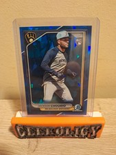 2024 Bowman Chrome Sapphire Jackson Chourio RC Image Variation SP Brewers 