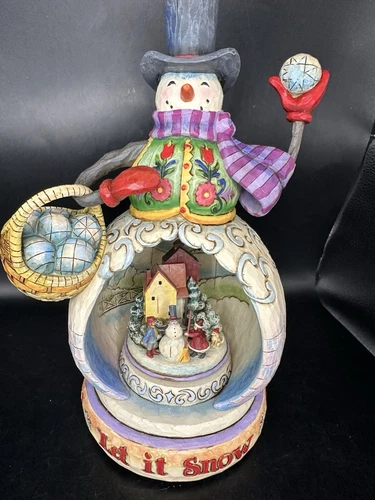 Jim Shore “The Fun Just Snowballs” Snowman 2007 Plays Jingle Bells Christmas