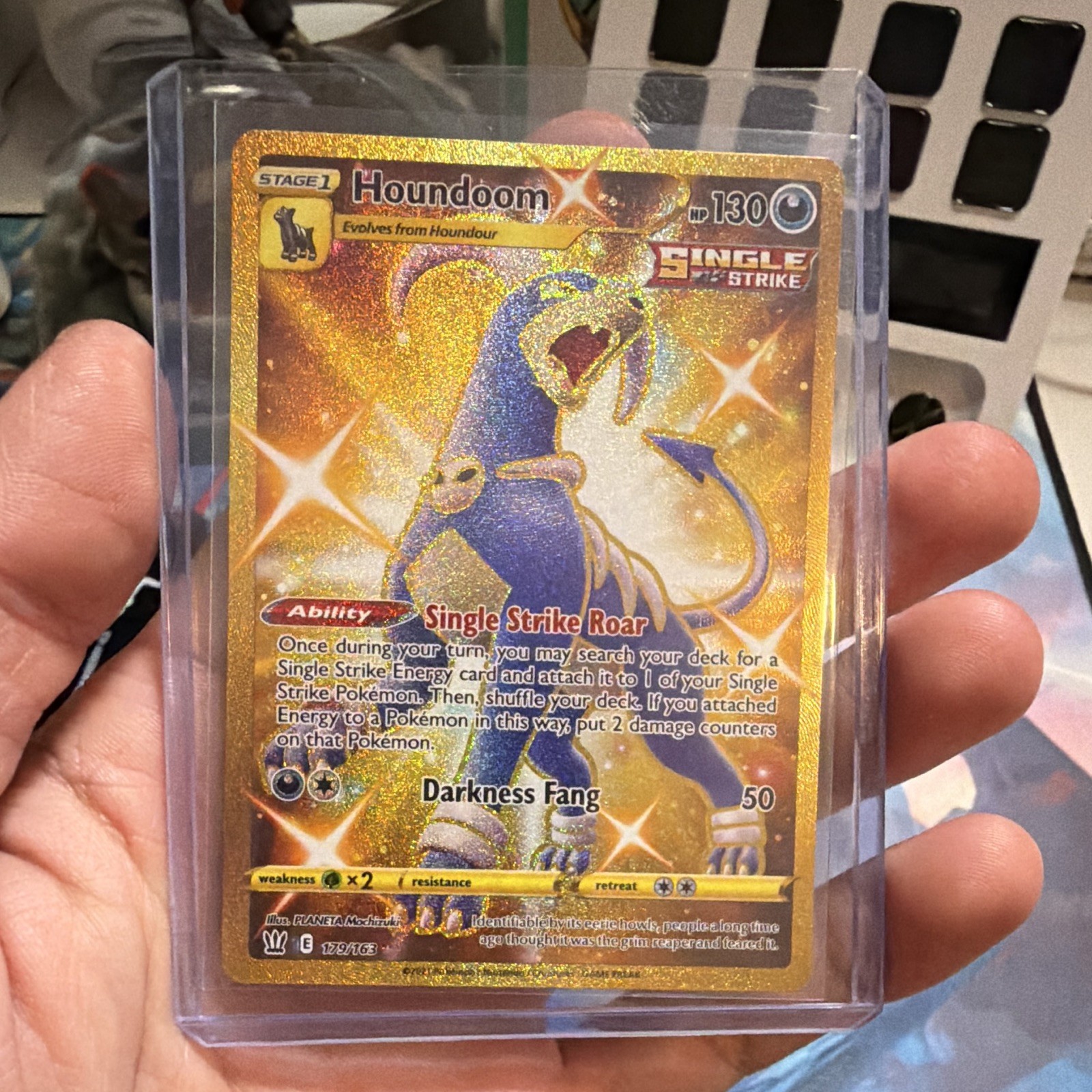 Pokemon TCG Houndoom 179/163 Battle Styles Secret Rare Holo EN 2021 HP130