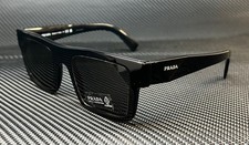 PRADA PR 19WS 1AB5S0 Black Grey Men's 52 mm Sunglasses