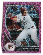 2021 Panini Prizm Draft #PDP35 Matheu Nelson Pink Velocity Prizm Florida State