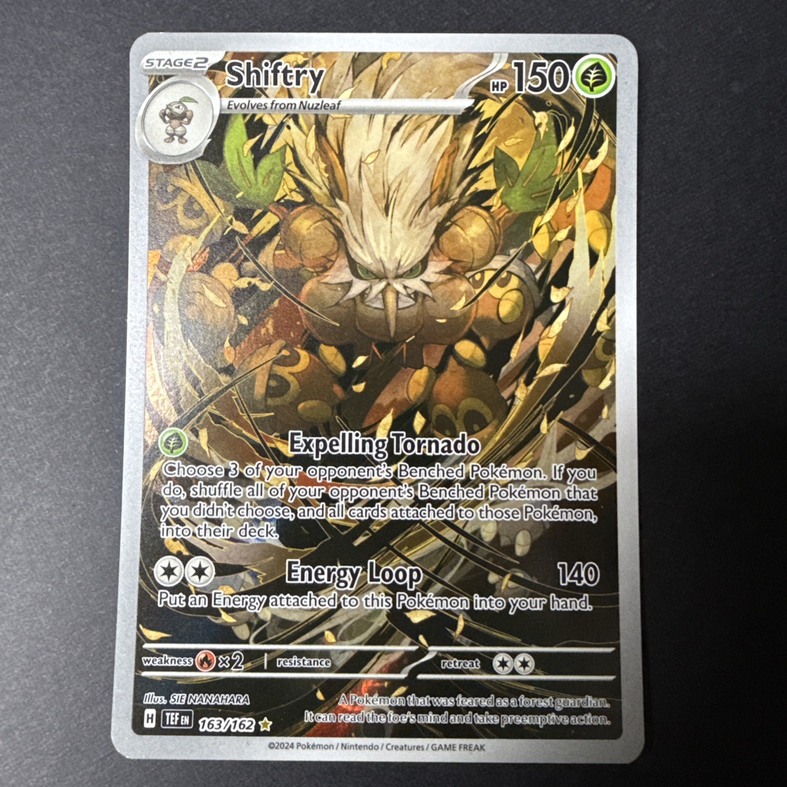 Pokemon TCG Shiftry 163/162 SV05: Temporal Forces Holo Illustration Rare NM