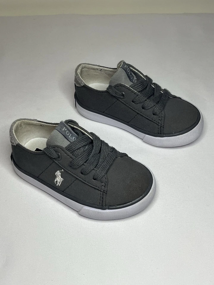 Polo Ralph Lauren Gris Lona Zapatos/Zapatillas - Niño Pequeño Talla 5 - Foto 4 de 4