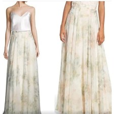 Jenny Yoo floral Cottagecore Maxi Skirt Sz 4 Tulle Flowing Garden Oz Fairy Magic