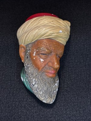 Vintage Bossons Arabian Man Wall Relief Chalkware Plaque Plaster Bust 1959