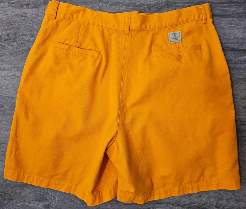 Lauren Ralph Lauren Womens Orange Soft Cotton Shorts Pockets Size 14 - Image 4 of 4