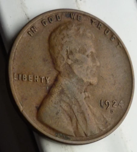 (RARE 1924D - KEY DATE)VERY FINE -  LINCOLN  CENT-  NICE TONE ++++