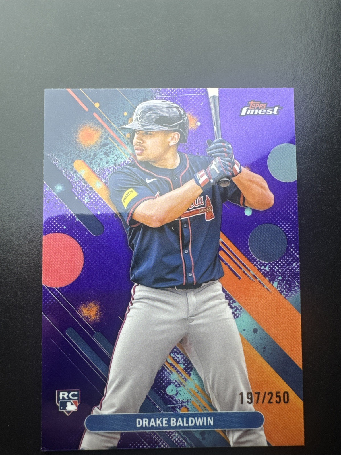 2025 Topps Finest - Common Drake Baldwin #21 Purple Refractor /250 (RC)