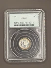 1941 PROOF MERCURY SILVER DIME PCGS PR65 Old Green Holder!