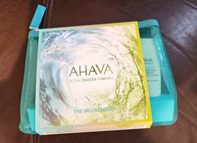 AHAVA The Weekender Mini Skin Care Set Dead Sea SPF 15 w/ Bag, Paraben-Free