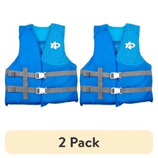  2 pack X2O Universal Youth Open-Sided Life Vest and Jacket, 50lbs-90lbs,Unisex