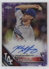 2016 Topps Chrome Rookie Purple Refractor 156/250 Ross Stripling #RA-RS Auto s7f