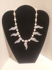 Vintage Murano Style Glass, Pearl 14K Necklace Earrings Set — photo 2