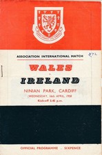 Wales v Northern Ireland (Home International @ Cardiff City) 1958
