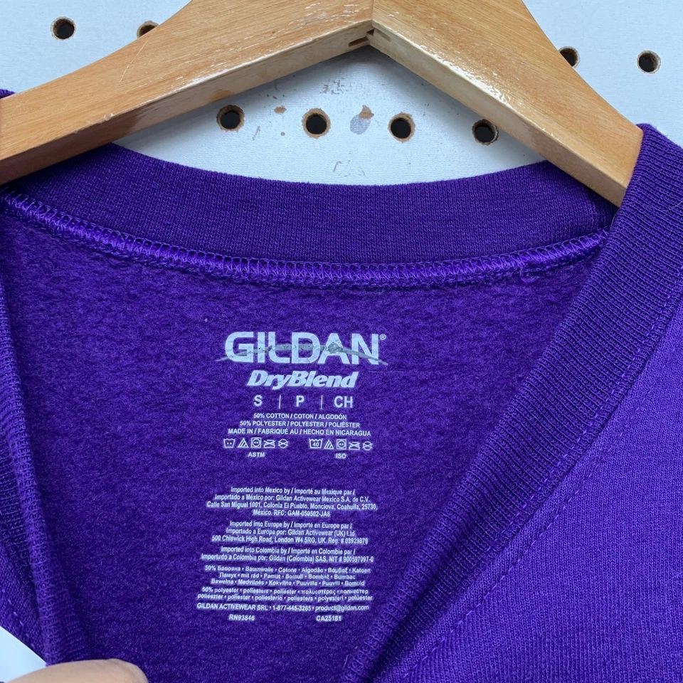 Sudadera Northwestern Para Hombres Pequeña Púrpura Cuello Redondo Polar NCAA Pullover Foto 4 de 4