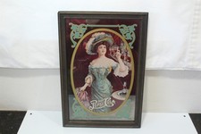 Vintage 1973 Pepsi Cola Bar Mirror Framed 13" x 9" Barware Retro Soda Wall Decor