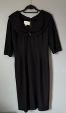 Edith Flagg Vintage Women’s 100% Wool Midi Pencil Old Money Dress Waist 32”