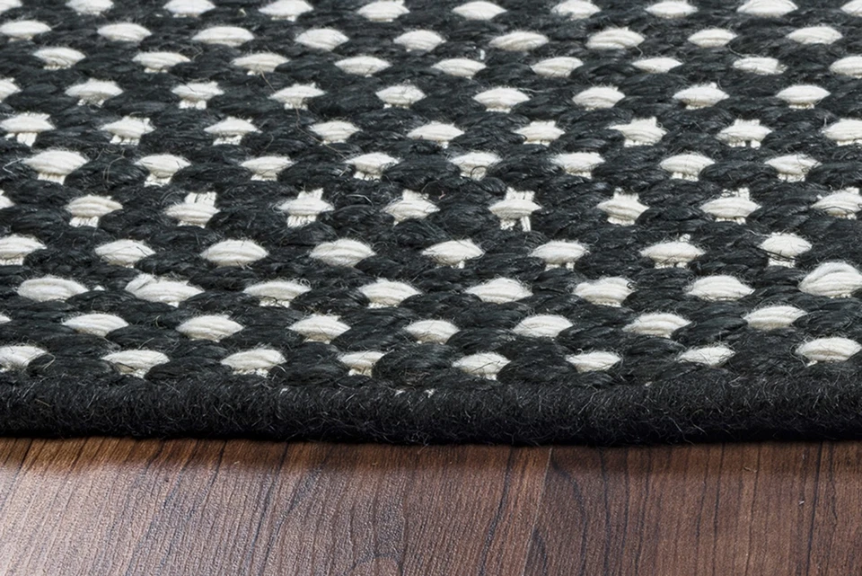 3x5 Rizzy Rugs Black Geometric Solid Hand-Loomed Door Mat EG9038 - Aprx 3' x 5' - Image 2 of 3