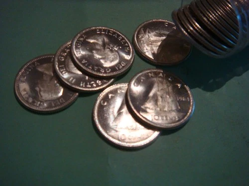 Silver Uncirculated 1964 Canada 10 Cents Dime - Choose how many