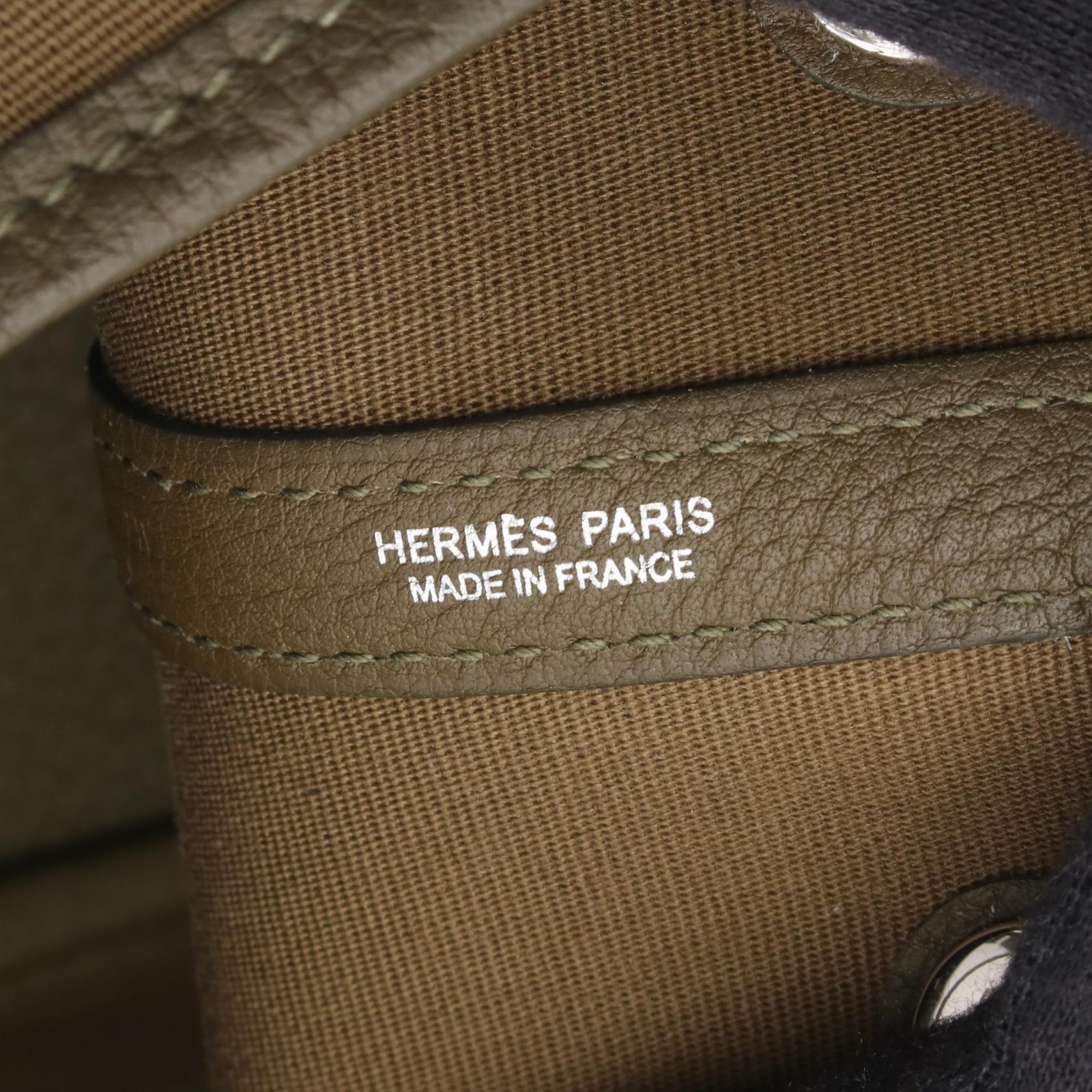 HERMES Garden party TPM Tote Bag Y Toile officier Negonda leather Vert Olive SHW thumbnail 4