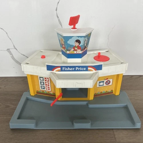 Vintage 1980’s Fisher Price Little People Play Family Jetport Building Only