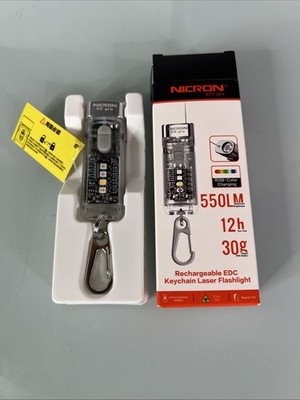 NICRON K11 Rechargeable Keychain Flashlight Lightweight,400 Hight Lumen with Ext