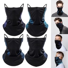 UV Protection Cooling Neck Gaiter Face Mask Scarf Windproof Neck Ear-Loops Cover