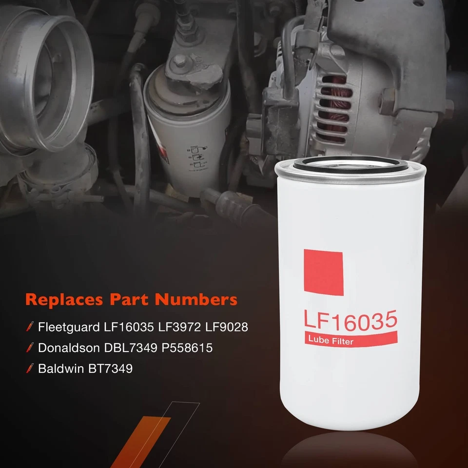 LF16035 Oil Filter For Fleetguard 89-18 Dodge Ram 2500 3500 Cummins 5.9 6.4 6.7L Foto 2 de 4
