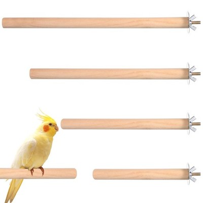 Bird Perch Wooden Parrot Perchs Stand, 4PCS 10cm, 15cm, 20cm, 25cm, Wood