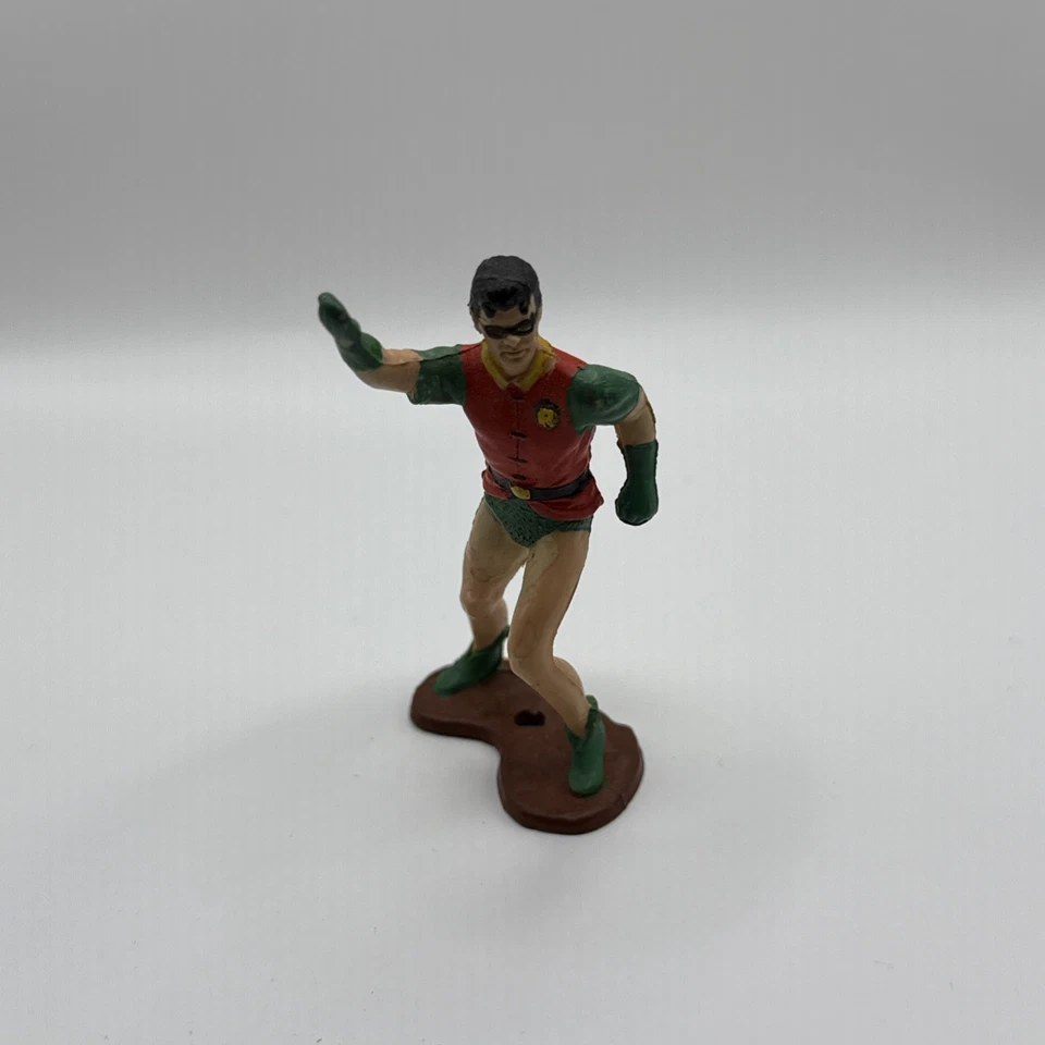 RARO Ideal Liga de la Justicia 1966 3" Figuras Batman y Robin con CAPAS (sin batarang) Foto 2 de 4