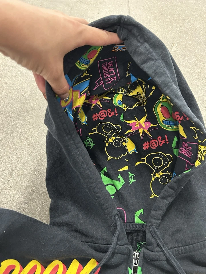 Sudadera con capucha Sick 2007 Mighty Fine Invader Zim cremallera completa Foto 3 de 4