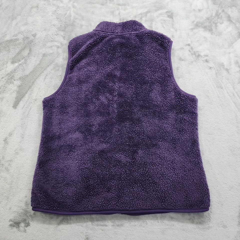Chaleco Croft & Barrow para mujer L púrpura súper suave polar cremallera completa bolsillos cuello falso Foto 3 de 4