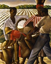 Employment of Black People in Agriculture, Vintage Black Art Reprint, Art Deco