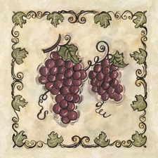 Ceramic Backsplash Tile Mural Fruit Kitchen/Bathroom - Sweet Grapes III