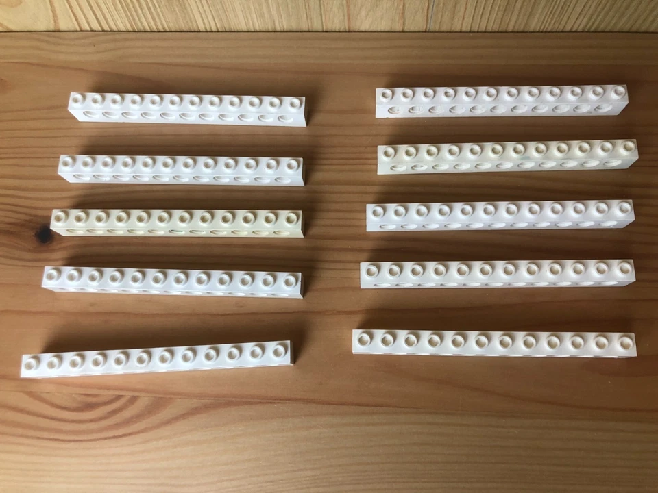 Lego 10x Technik Lochbalken 3895 Technic Brick 1 x 12 Holes weiß white 389501 - Bild 4 von 4