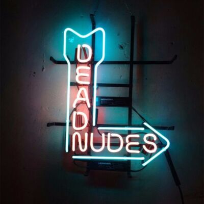 Dead Nudes Arrow Neon Light Sign 20''x16'' Lamp Glass Decor Wall Space Hanging