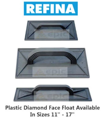 Refina Plastic ABS Diamond Hard Wall Plastering Render Float Trowel,Size 11"-17"