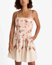 WOMENS EXPRESS FLORAL SLEEVELESS PLEATED  DRESS SZ.- MEDUIM NWT