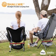 Aluminum Frame High Back Camping Chair Ultralight Portable Collapsible Compact