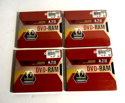 NEW Sealed TDK 4.7GB DVD-RAM Single Sided Type IV 3X 2X Lot of 4