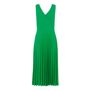 emerald green fit and flare dress
