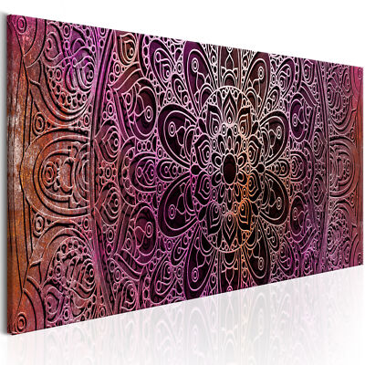 Mandala Violett Orient VLIES LEINWAND DEKO BILDER WANDBILD XXL WOHNZIMMER 135x45