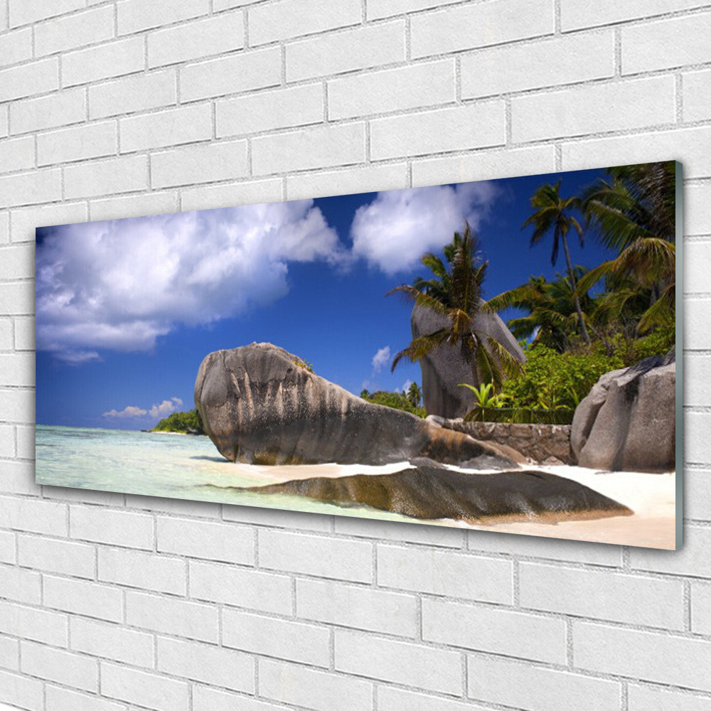 Tableau mural Tulup 125x50 en verre lavable pour habiller vos grands murs blancs sans cadre